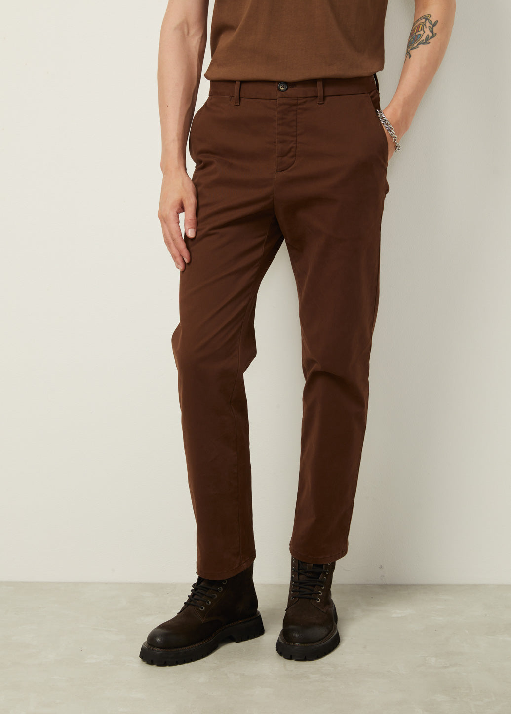 SLIM FIT TWILL CHINO PANTS