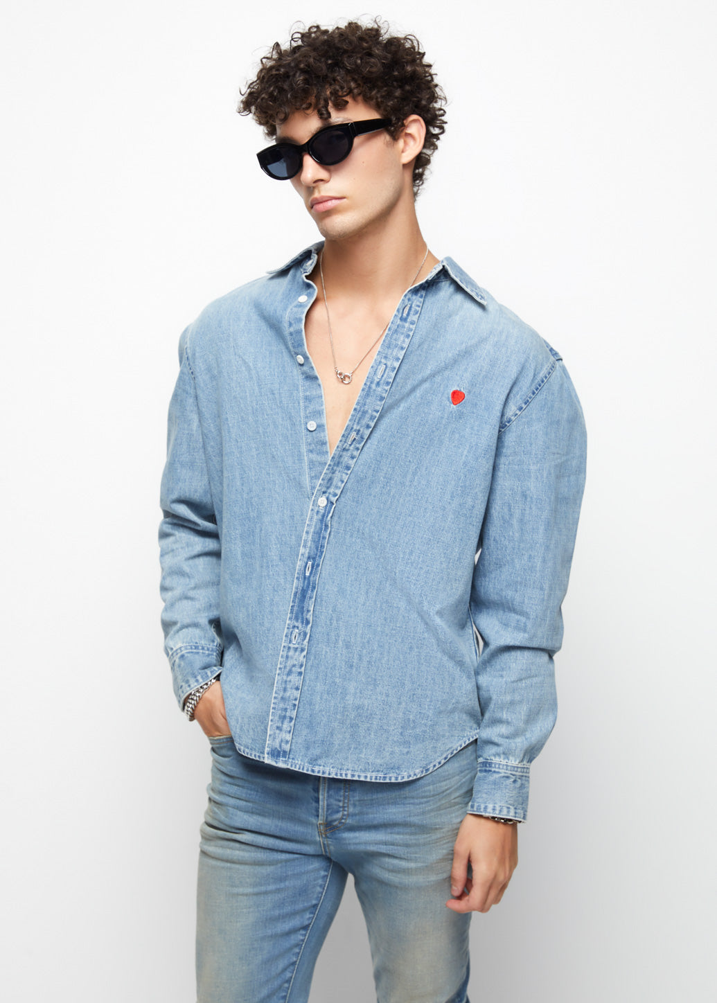 LONG SLEEVE DENIM SHIRT