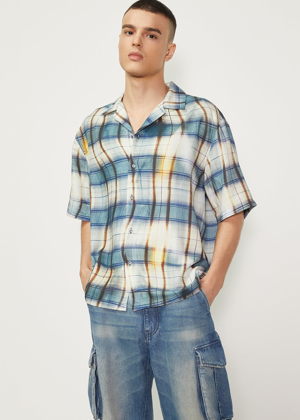 DISTORTED CHECK SHIRT