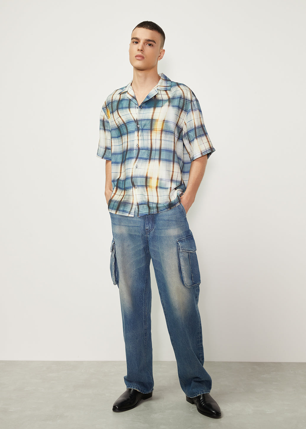 DISTORTED CHECK SHIRT