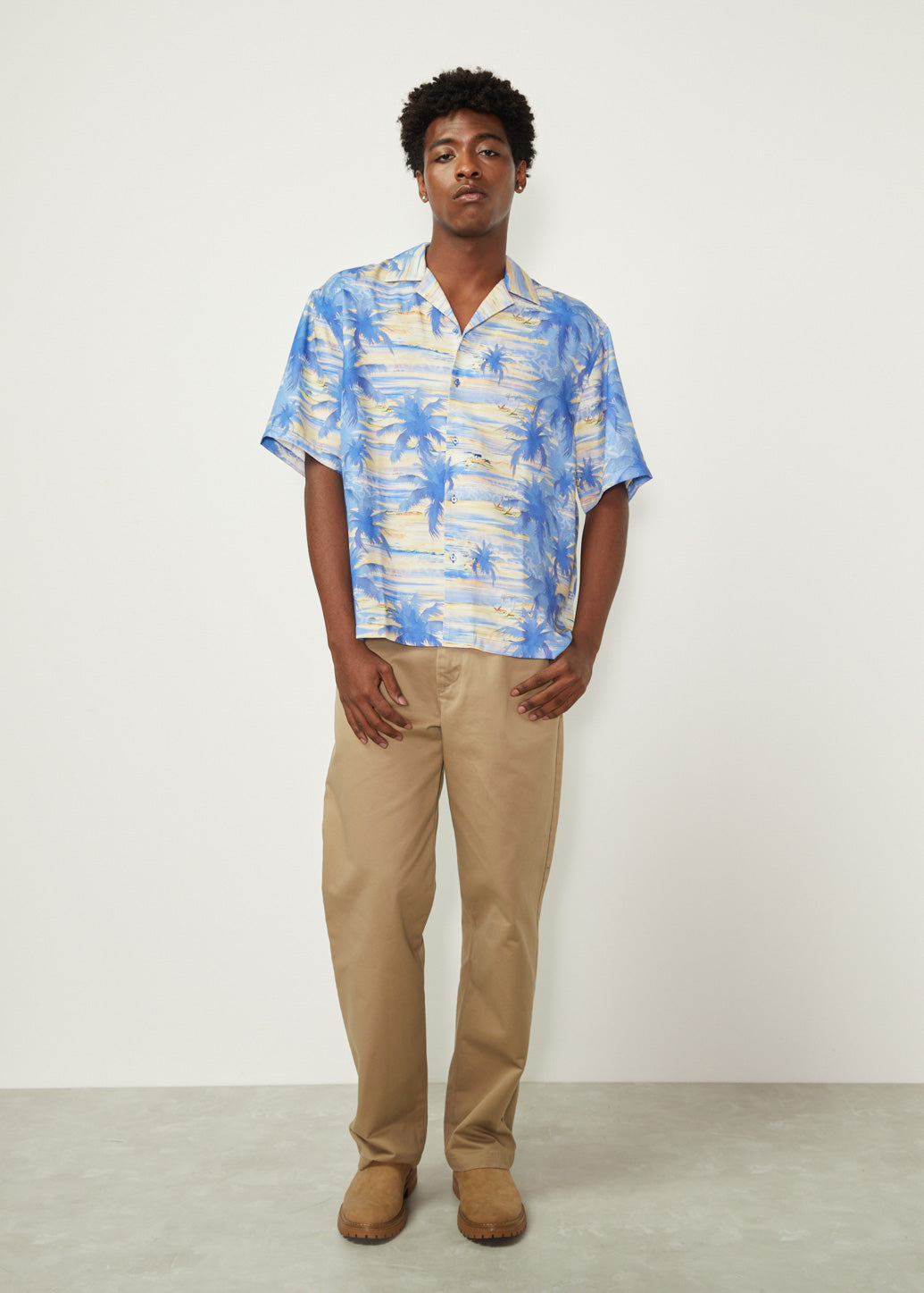 VISCOSE PALM THREE GRAPHIC SHIRT