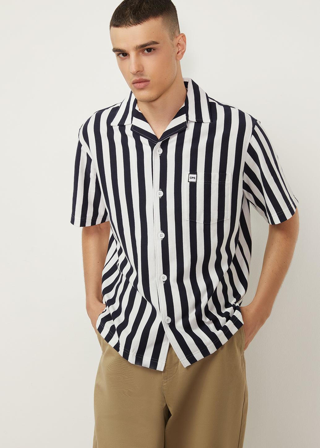 NAVY STRIPED SHIRT
