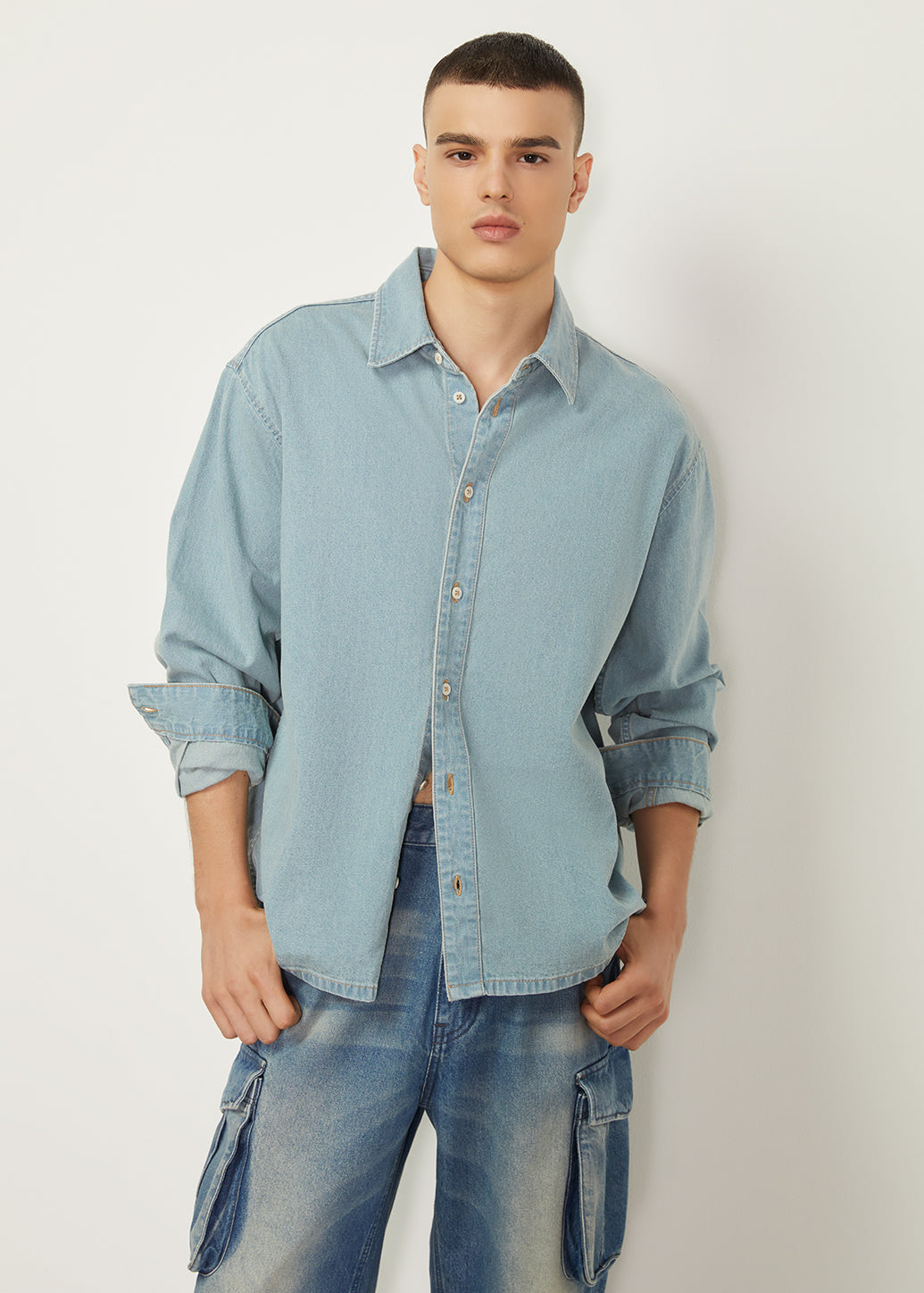 LONG SLEEVE DENIM SHIRT