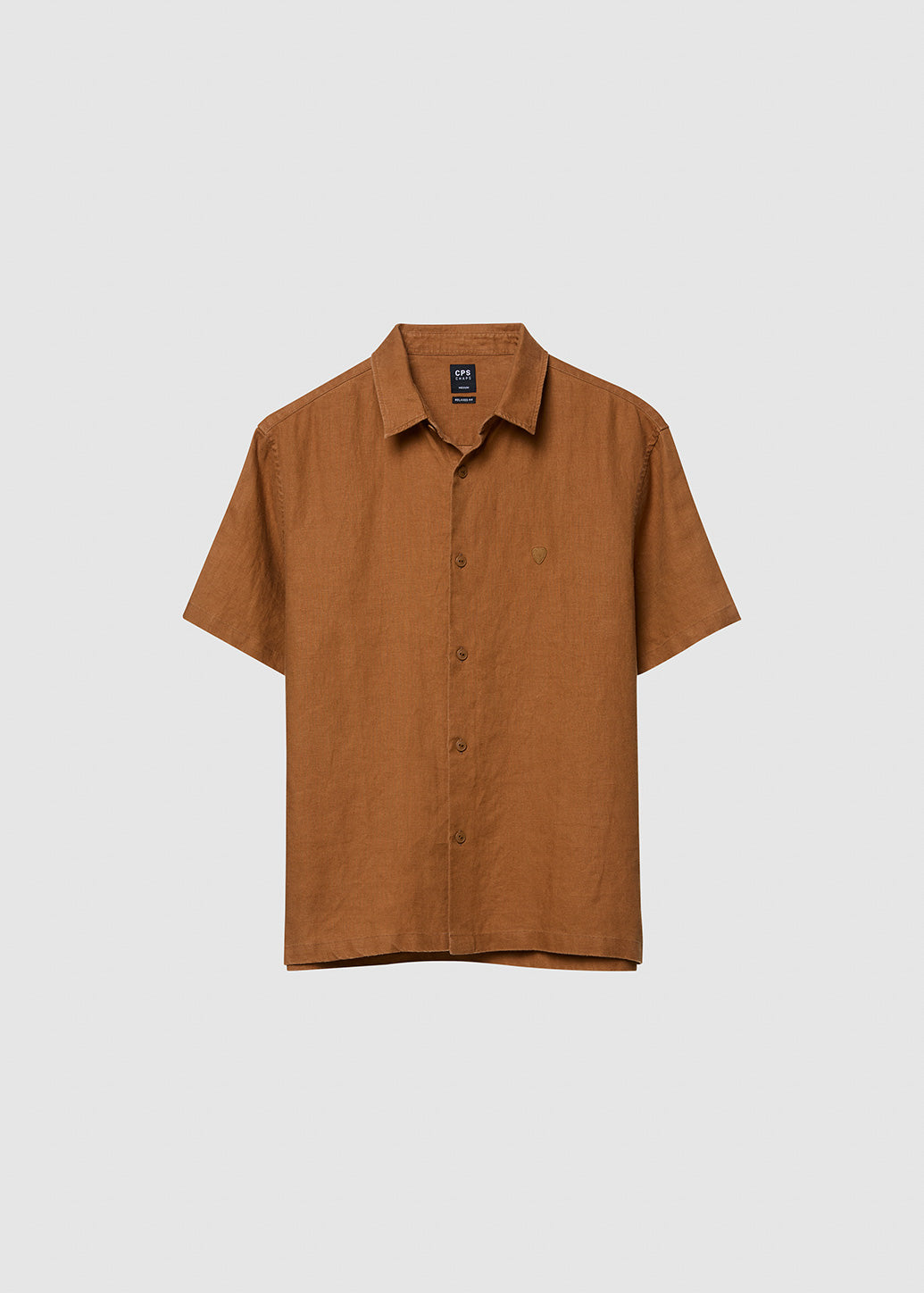 LINEN BROWN LOOSE FIT SHIRT