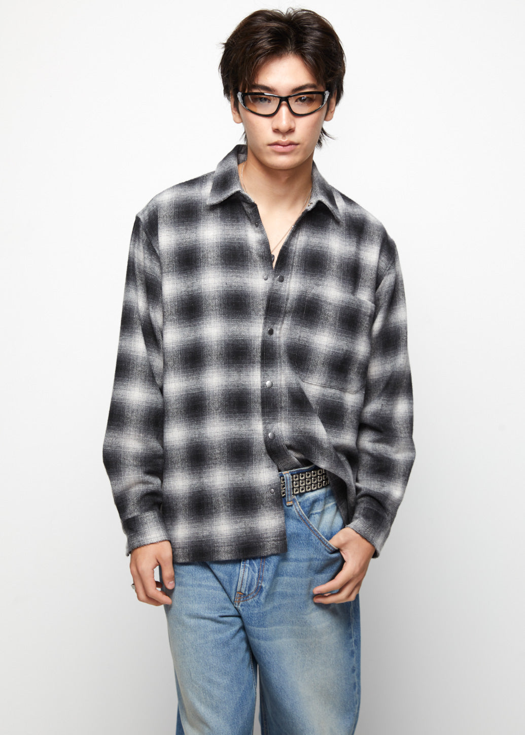 BLACK CHECKERED SHIRT - CPS Chaps Official Store