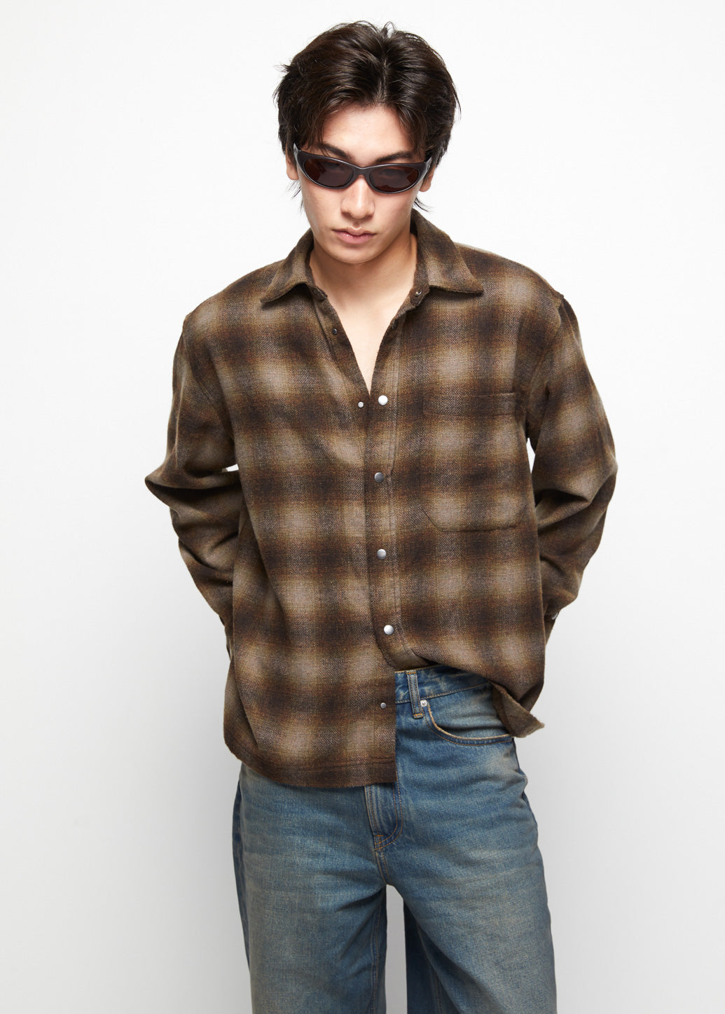 BROWN CHECKERED SHIRT - CPS Chaps Official Store