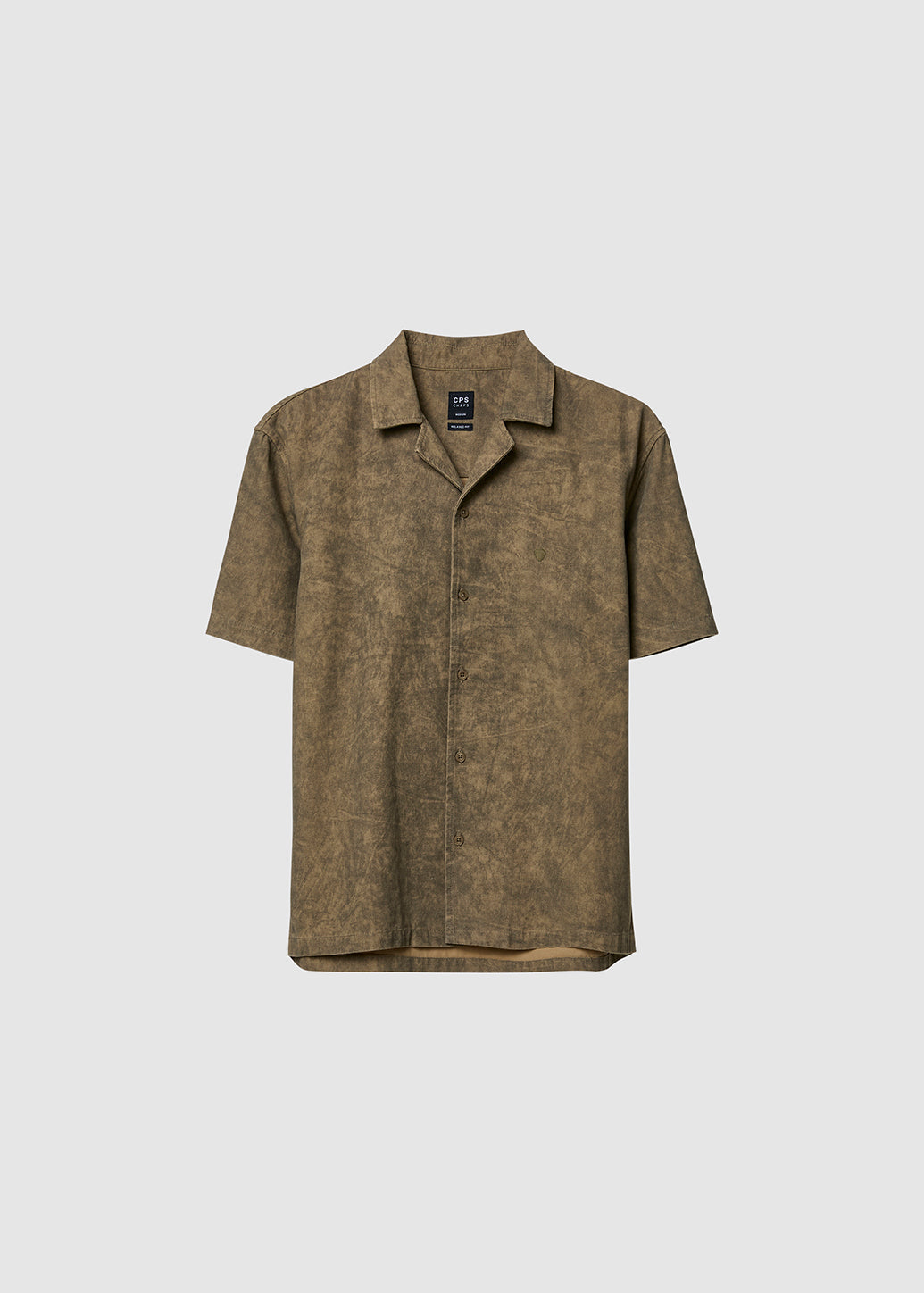 BLACK CAMP COLLAR SHIRT - CPS Chaps Official Store