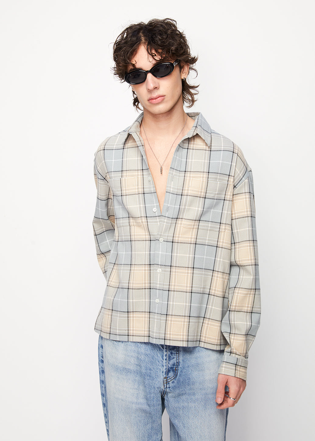 RELAXED FIT CHECKERED SHIRT