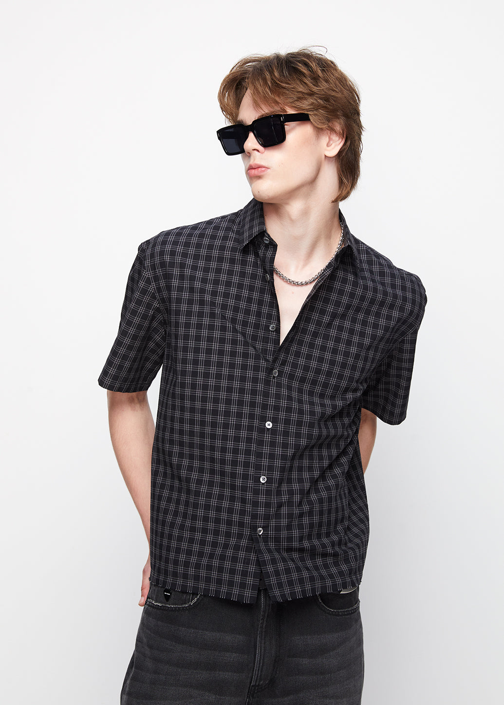 CHECKERED POPLIN SHIRT