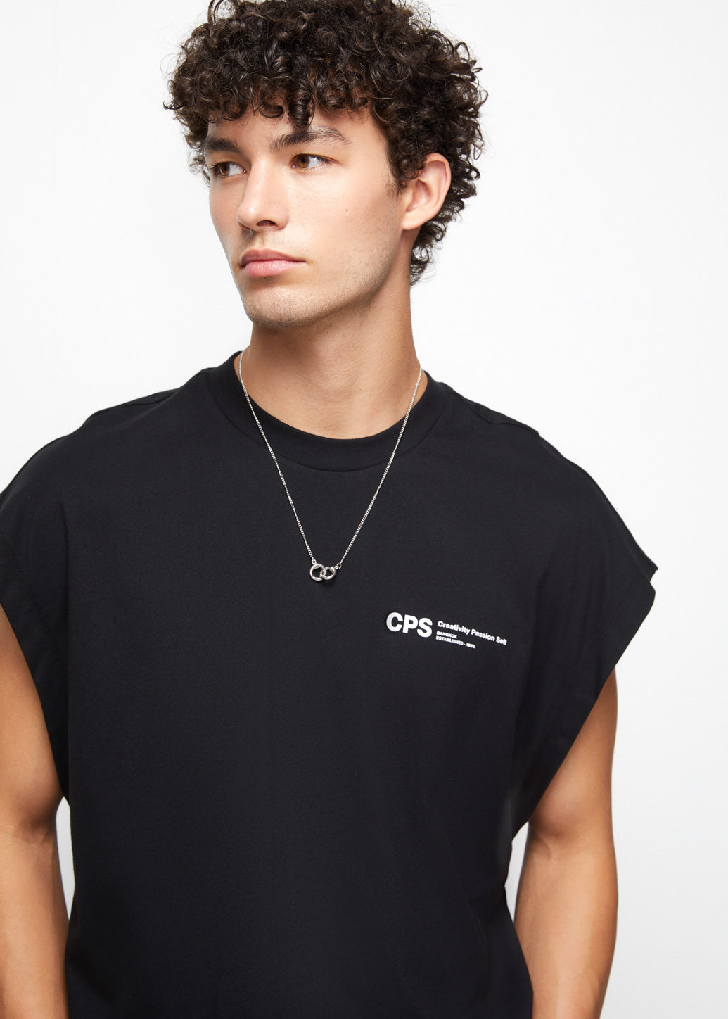 CPS SIGNATURE SLOGAN SLEEVELESS TEE - CPS Chaps Official Store
