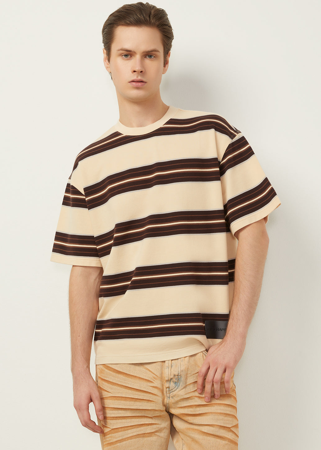 STRIPED LOOSE FIT TEE