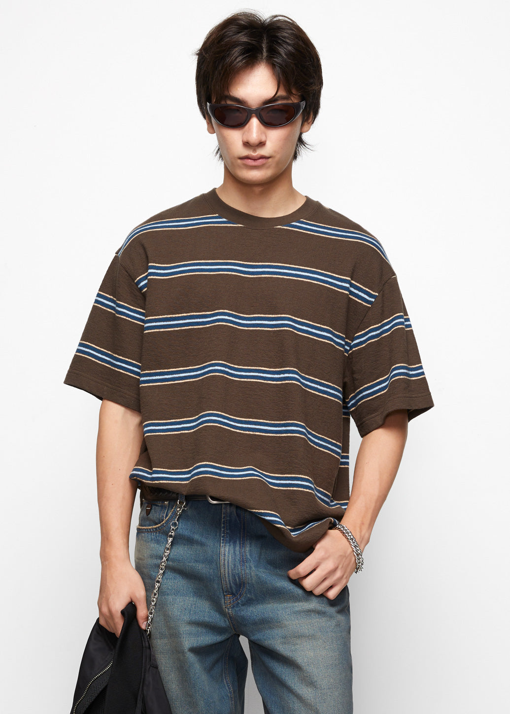 LOOSE FIT STRIPED TEE - CPS Chaps Official Store
