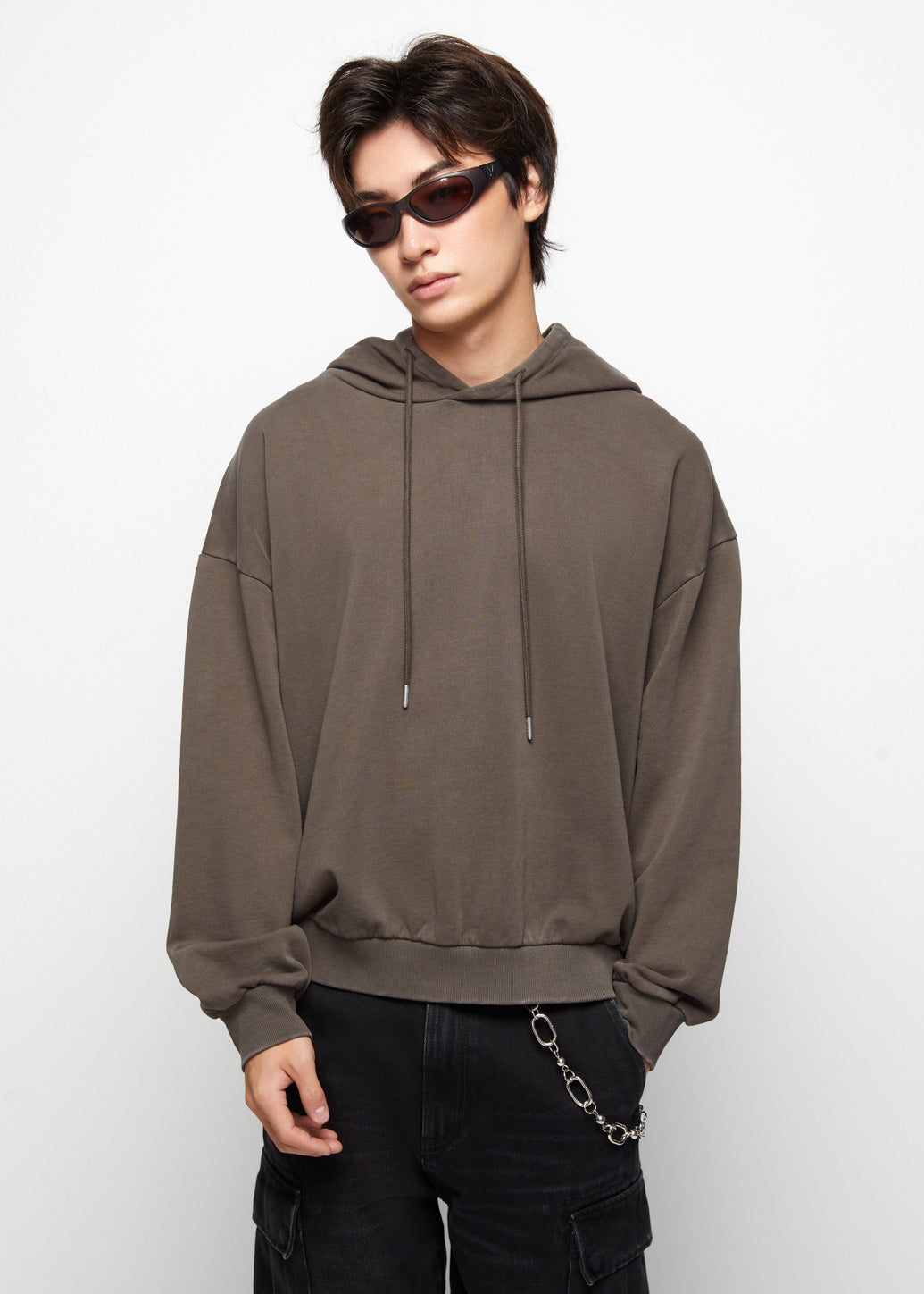 SOLID OVERSIZED FIT HOODIE - CPS Chaps Official Store