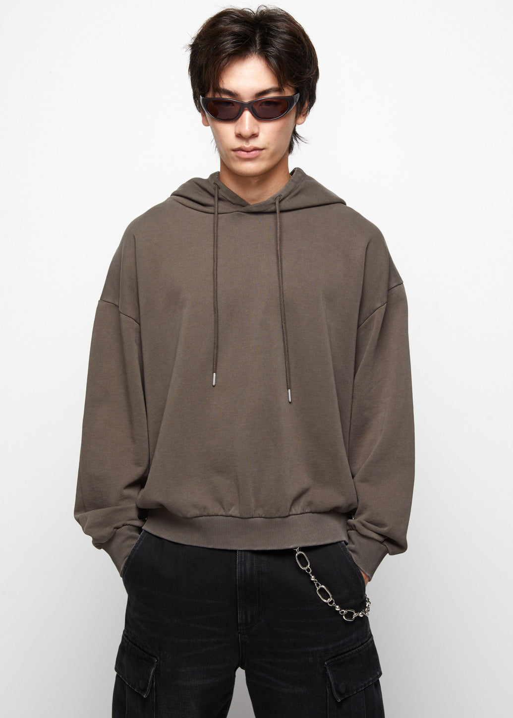 SOLID OVERSIZED FIT HOODIE - CPS Chaps Official Store