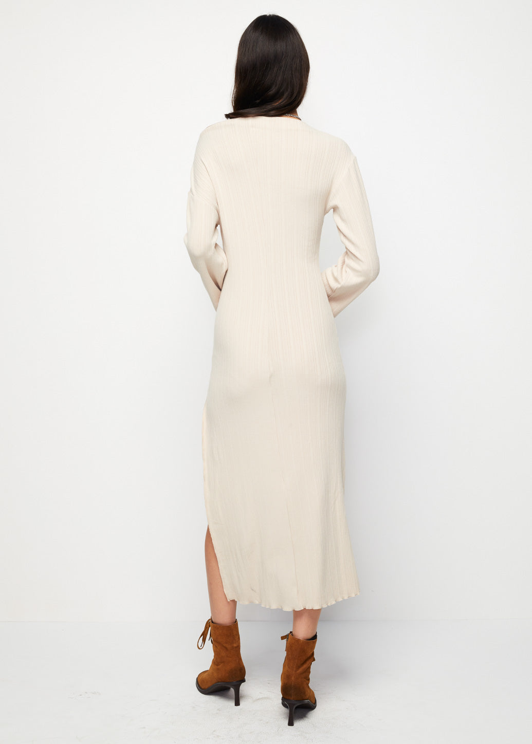 VINTAGE FRONT SLIT MAXI DRESS