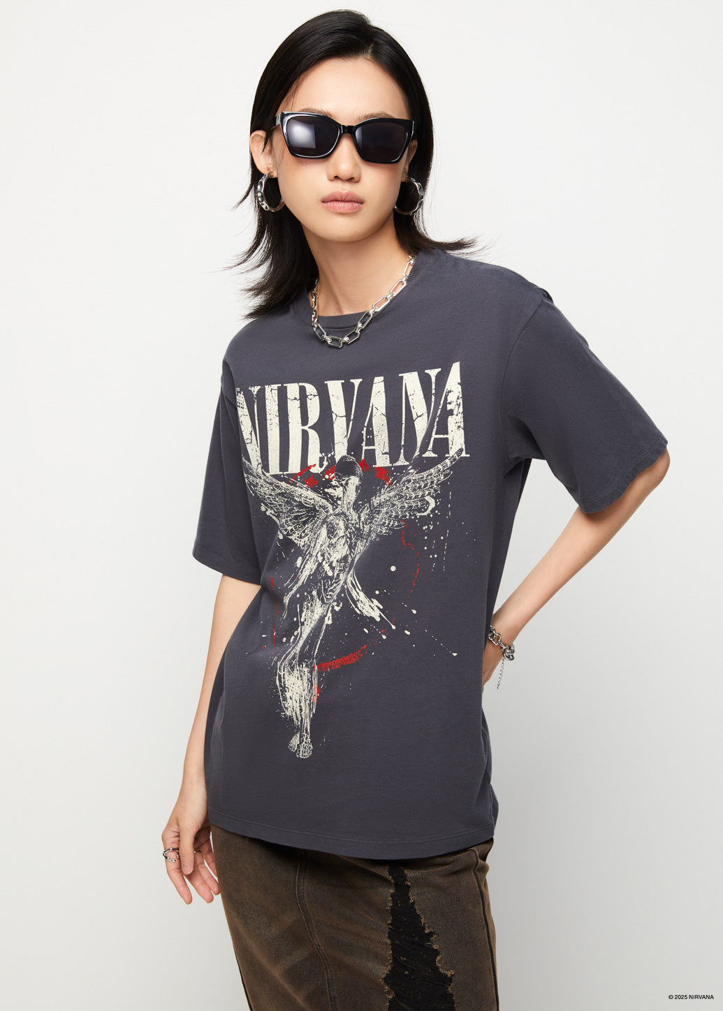 NIRVANA GRAPHIC WASH OVERSIZED TEE