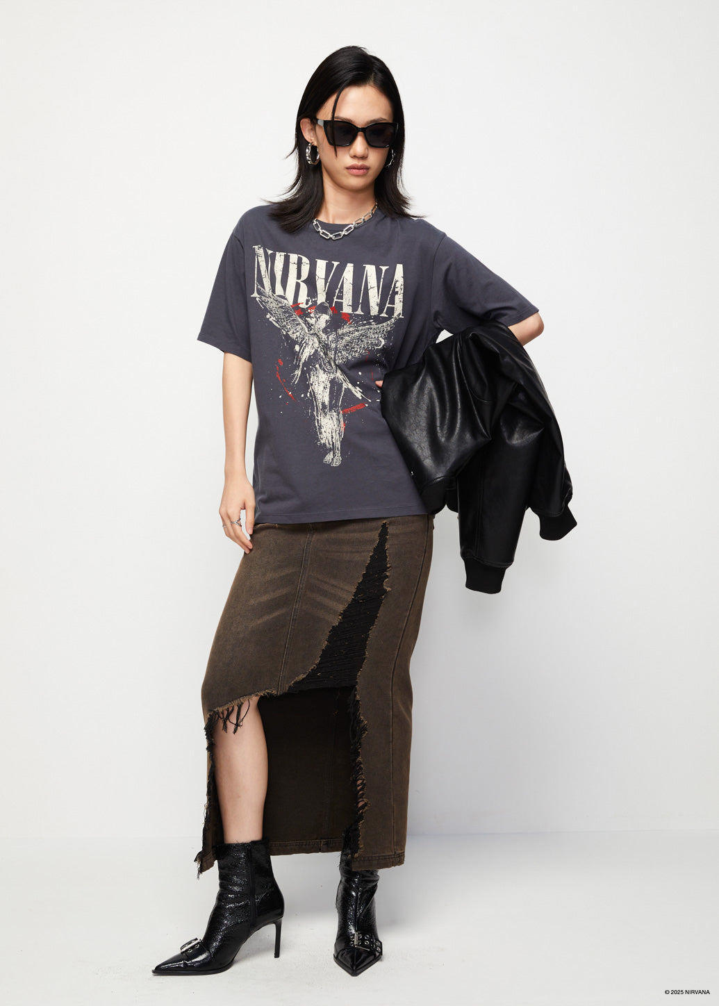 NIRVANA GRAPHIC WASH OVERSIZED TEE