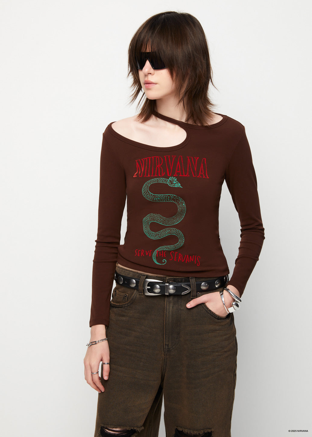 NIRVANA ASYMMETRIC NECK TOP
