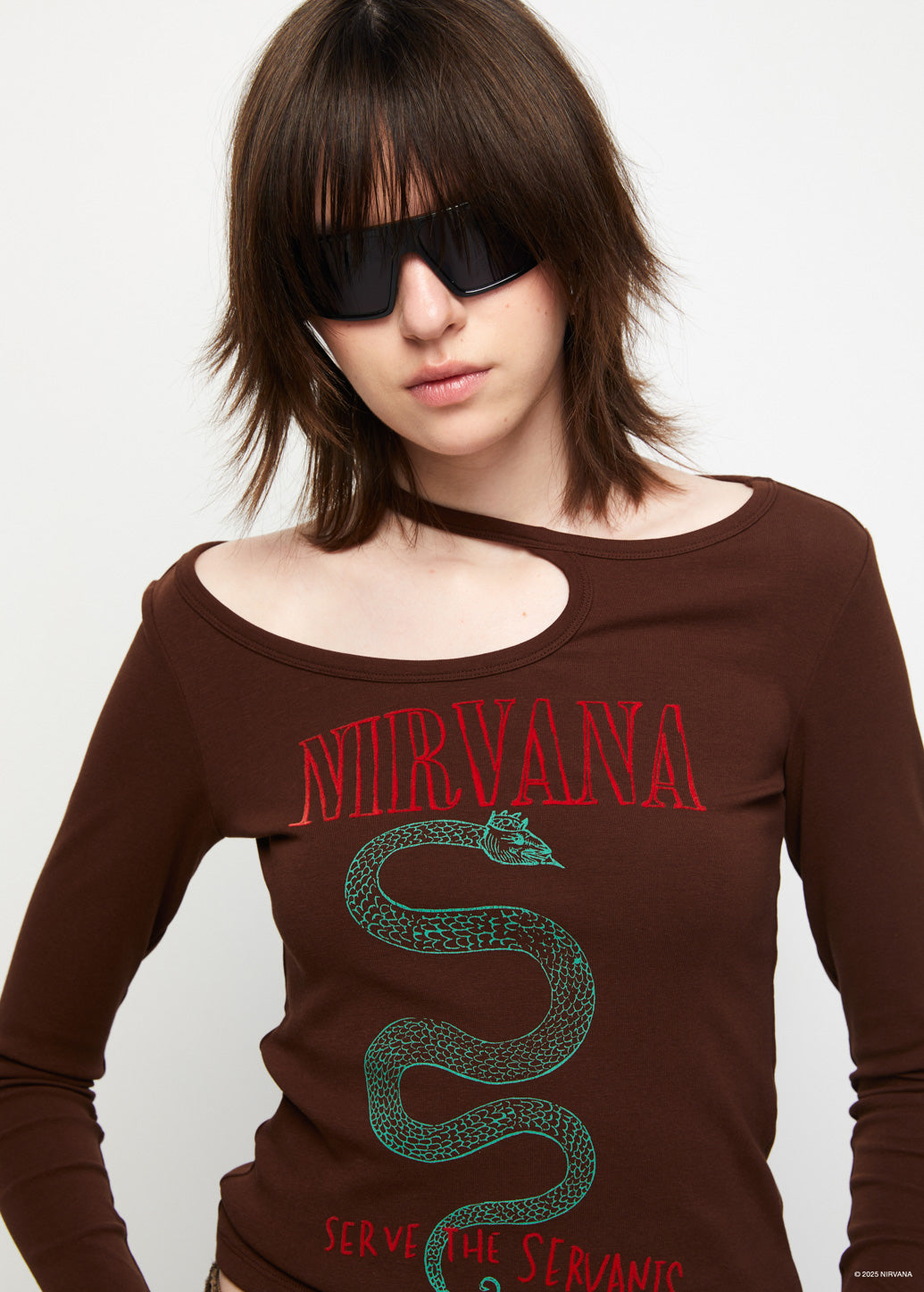 NIRVANA ASYMMETRIC NECK TOP