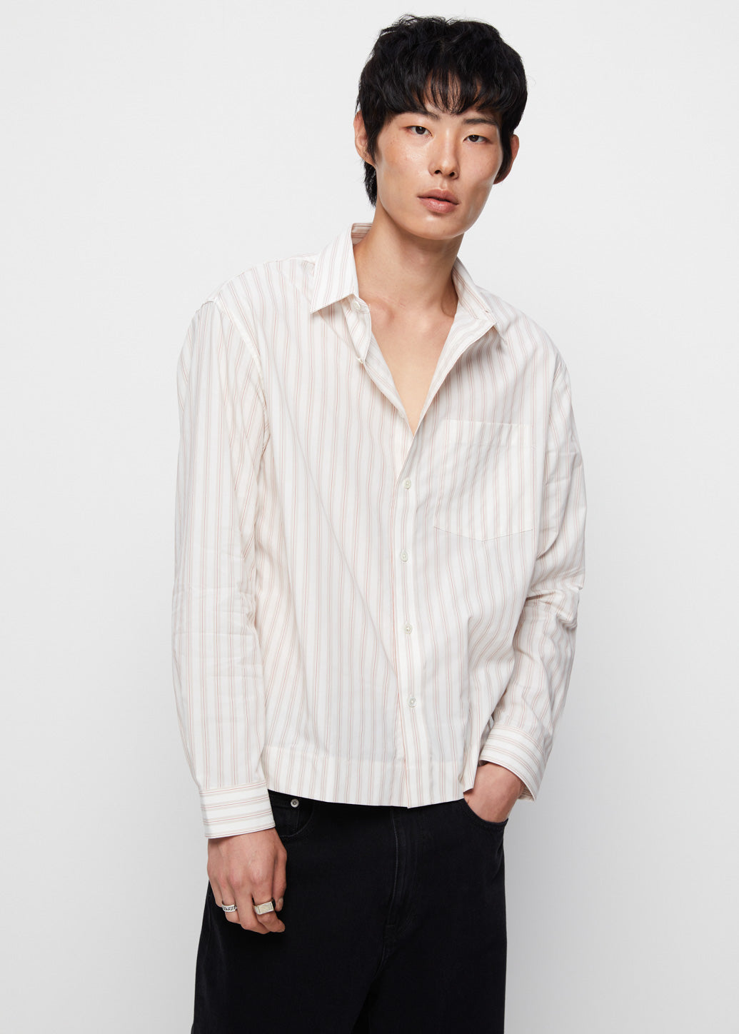 STRIPED CROPPED SHIRT