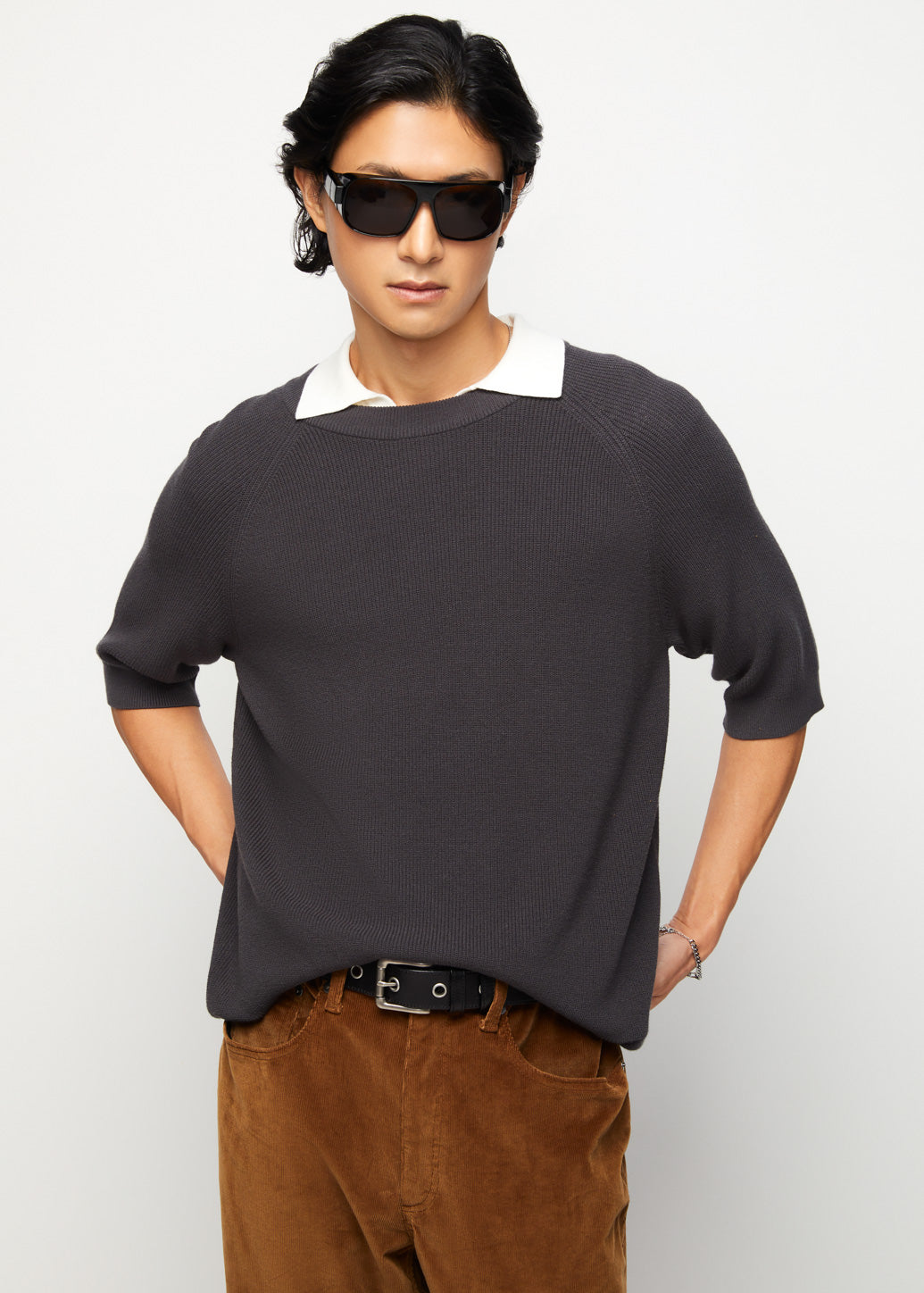 TEXTURED KNIT TEE