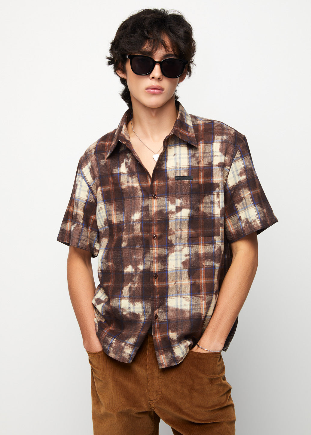 BROWN CHECKERED SHIRT