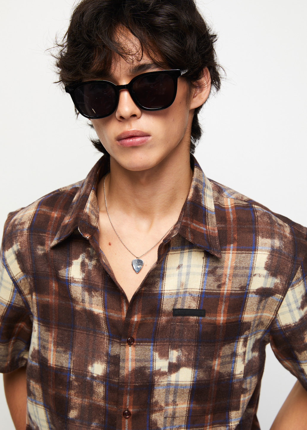 BROWN CHECKERED SHIRT