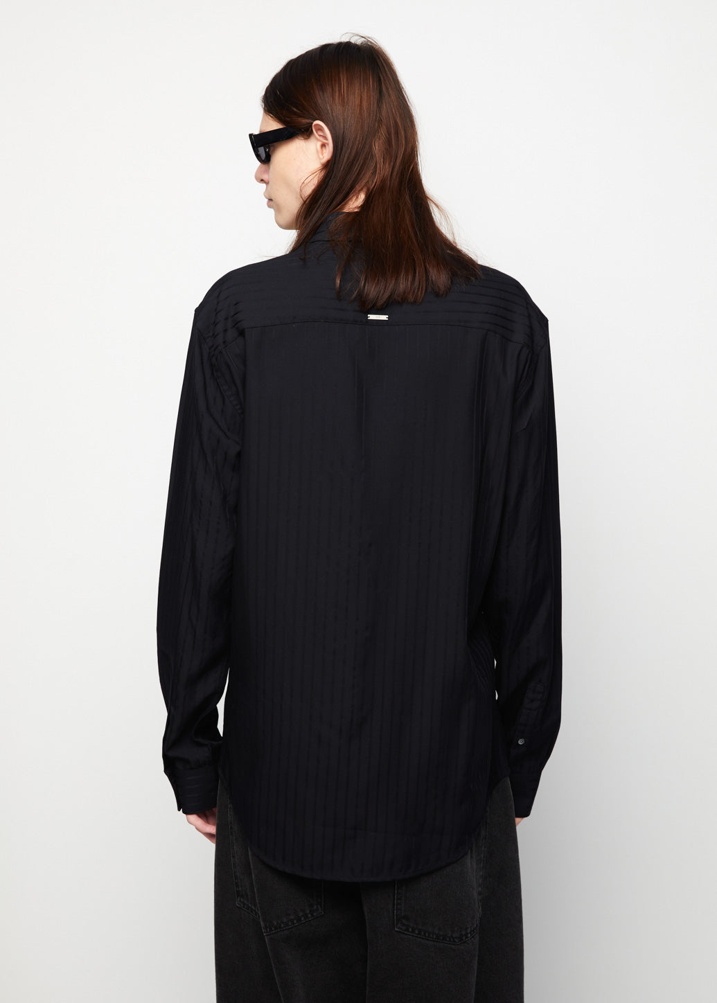 STRIPED SATIN SHIRT