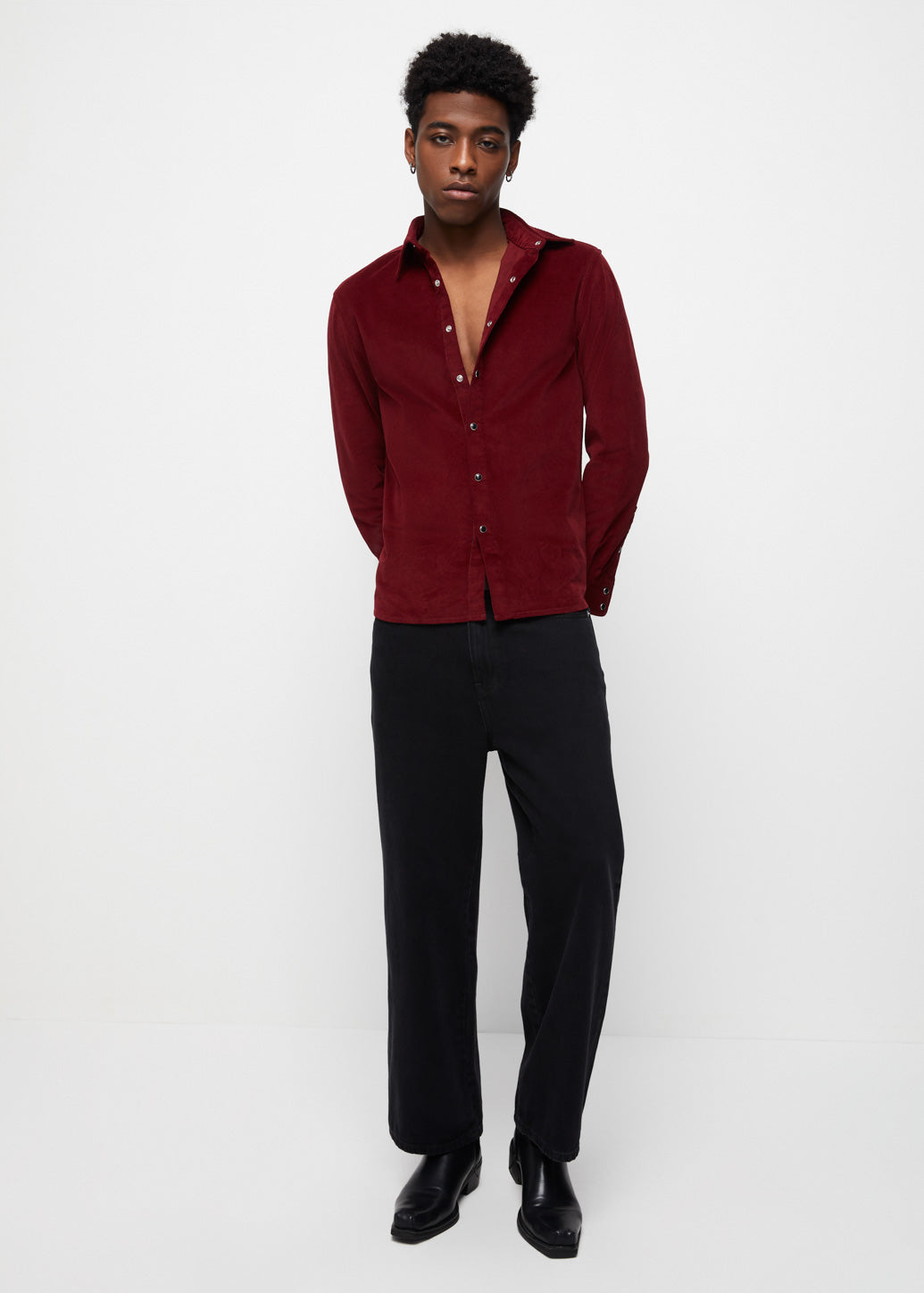 CORDUROY REGULAR SHIRT Red / XL