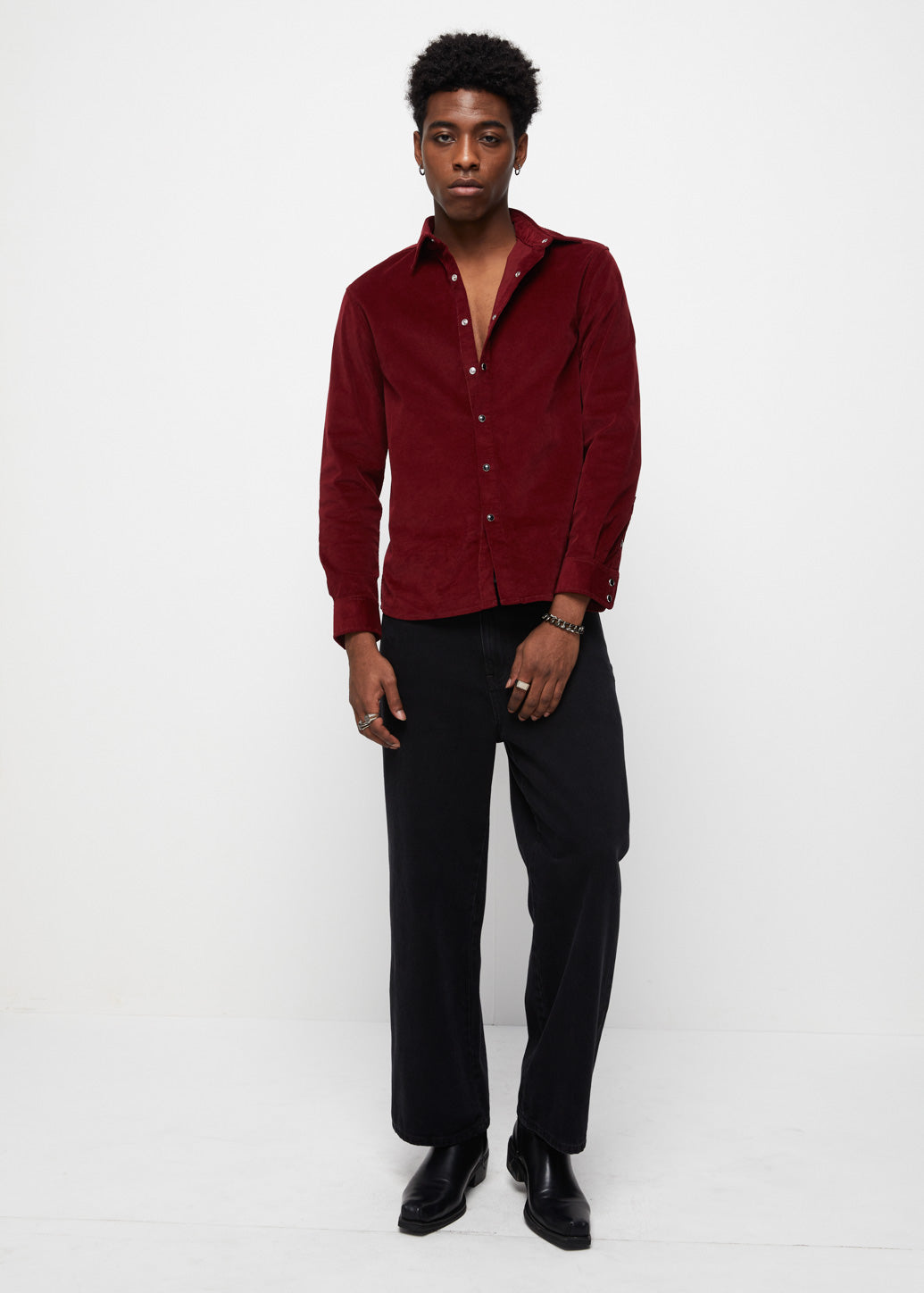 CORDUROY REGULAR SHIRT Red / XL