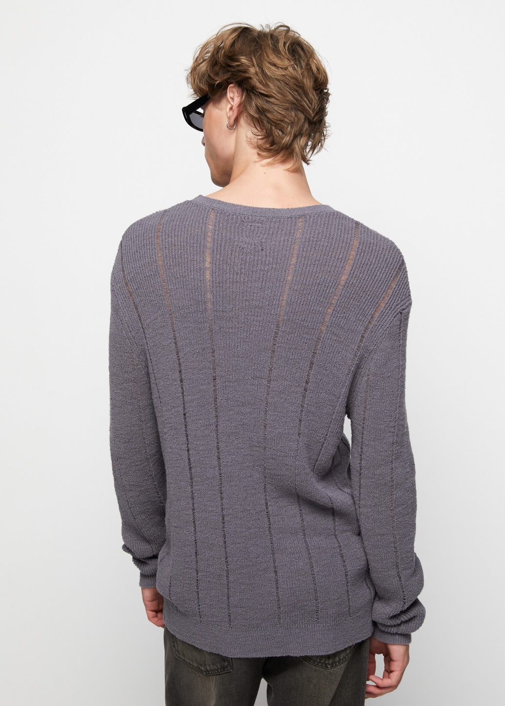DESTROYED KNIT TOP Grey / XL
