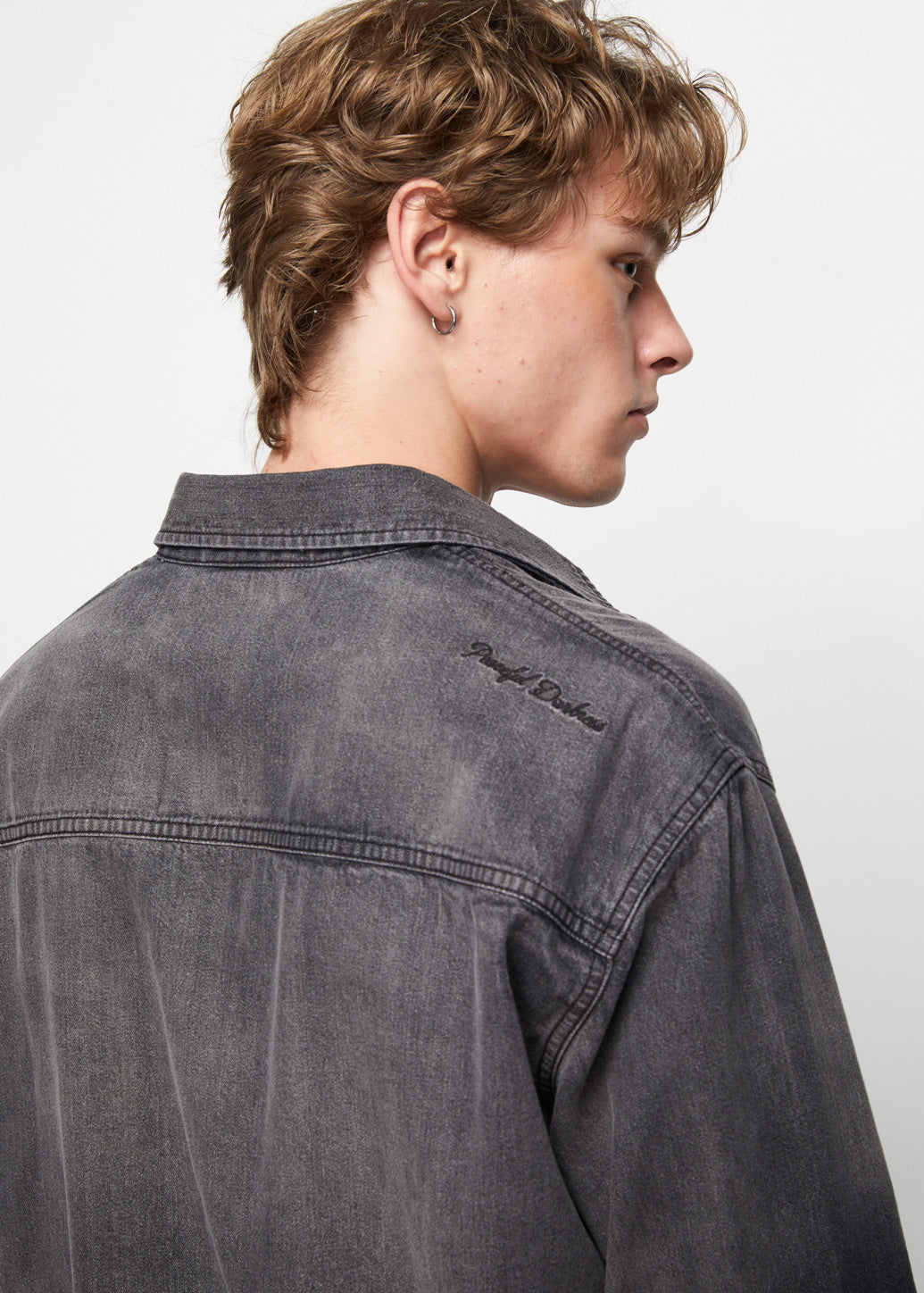 GRADIENT DENIM SHIRT Black / L