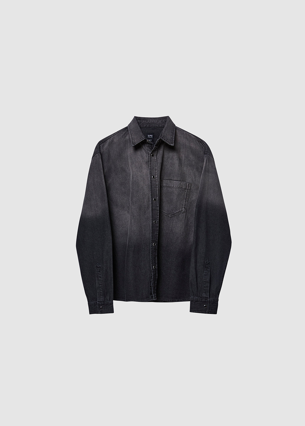 GRADIENT DENIM SHIRT Black / L