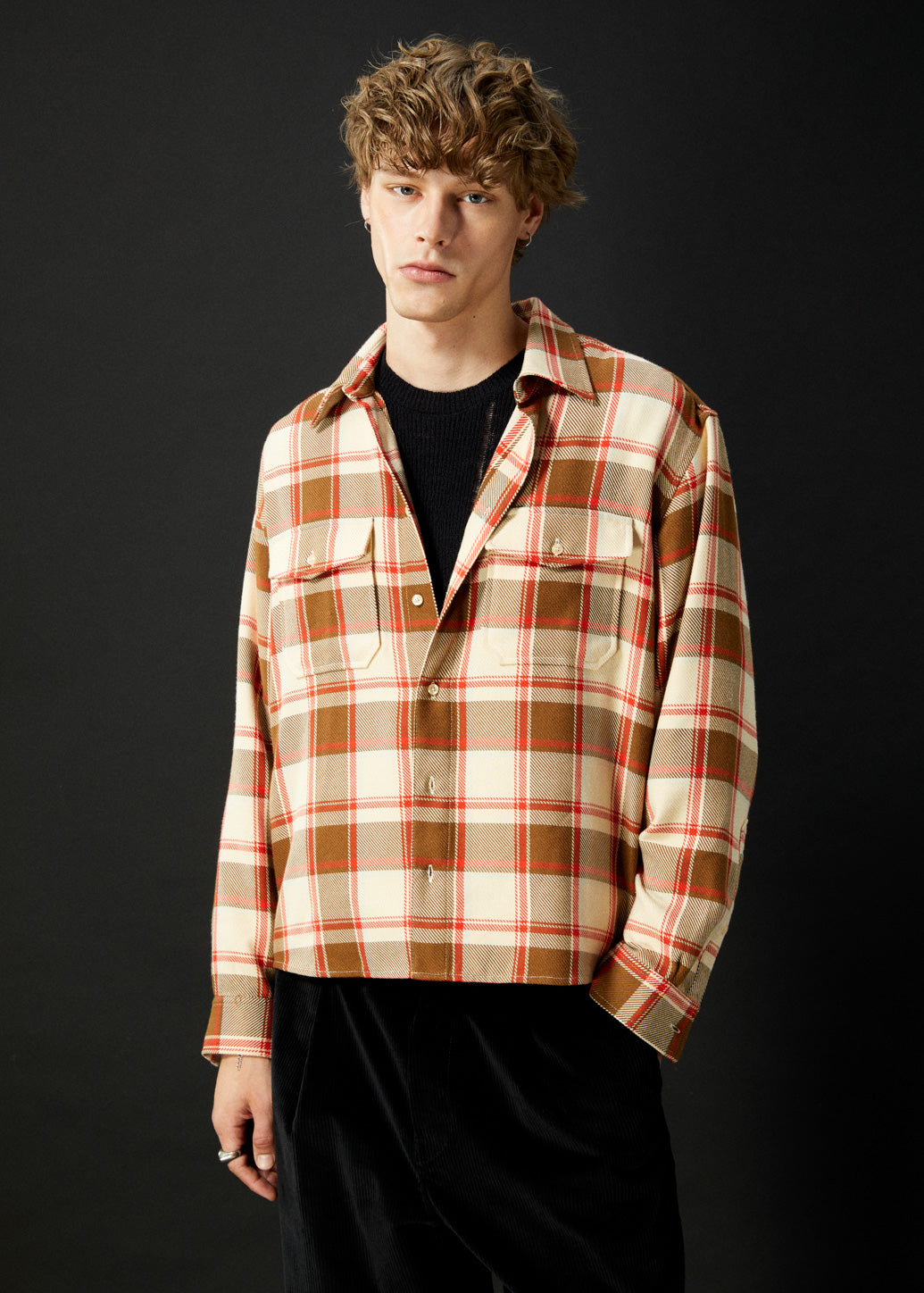 CHECKERED LOOSE SHIRT