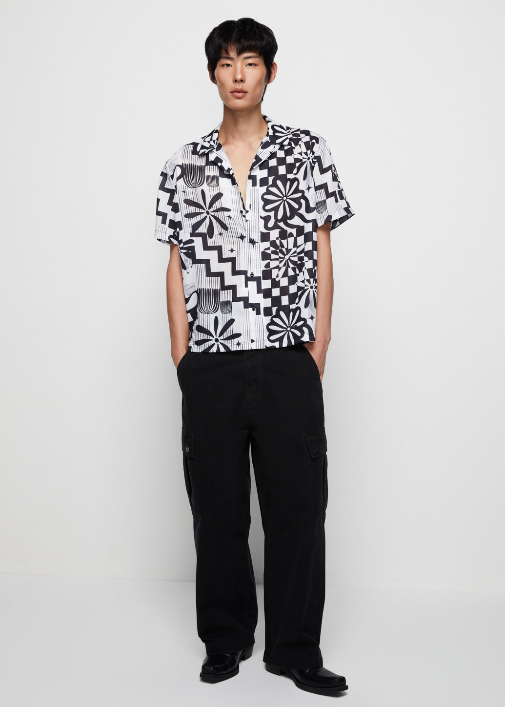 FLORAL MONOGRAM HAWAI SHIRT