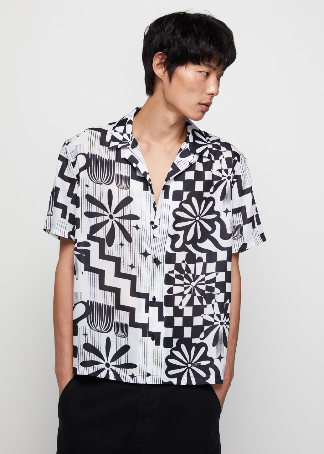 FLORAL MONOGRAM HAWAI SHIRT