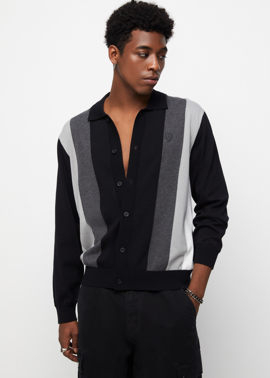 VERTICAL STRIPED POLO SHIRT