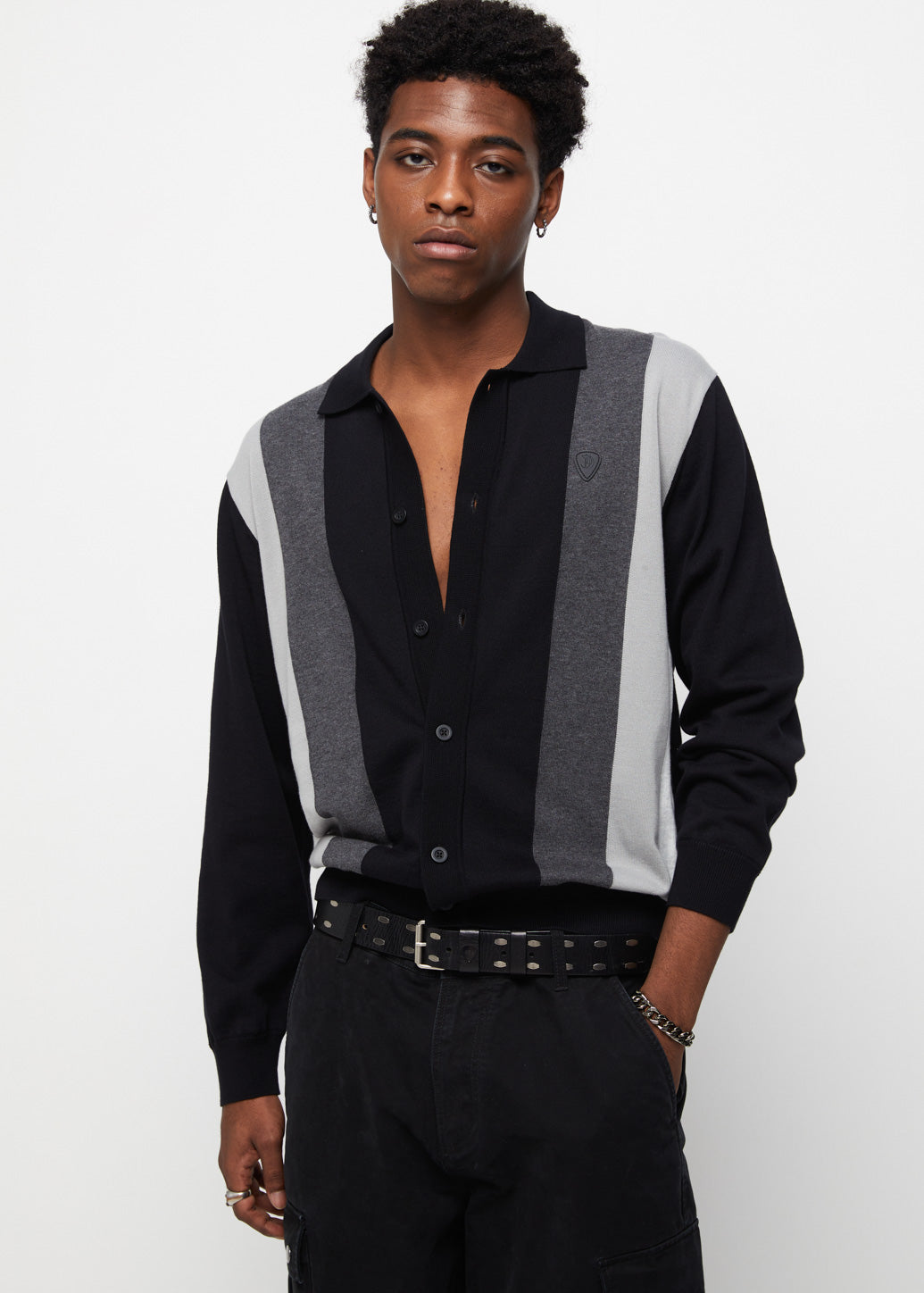 VERTICAL STRIPED POLO SHIRT