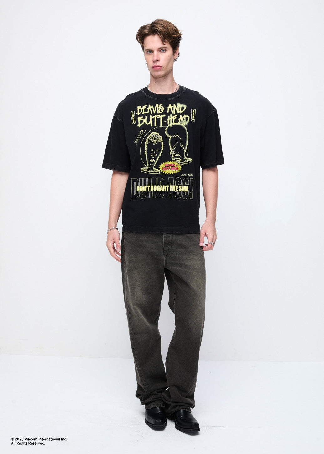 GREY BEAVIS AND BUTT-HEAD TEE