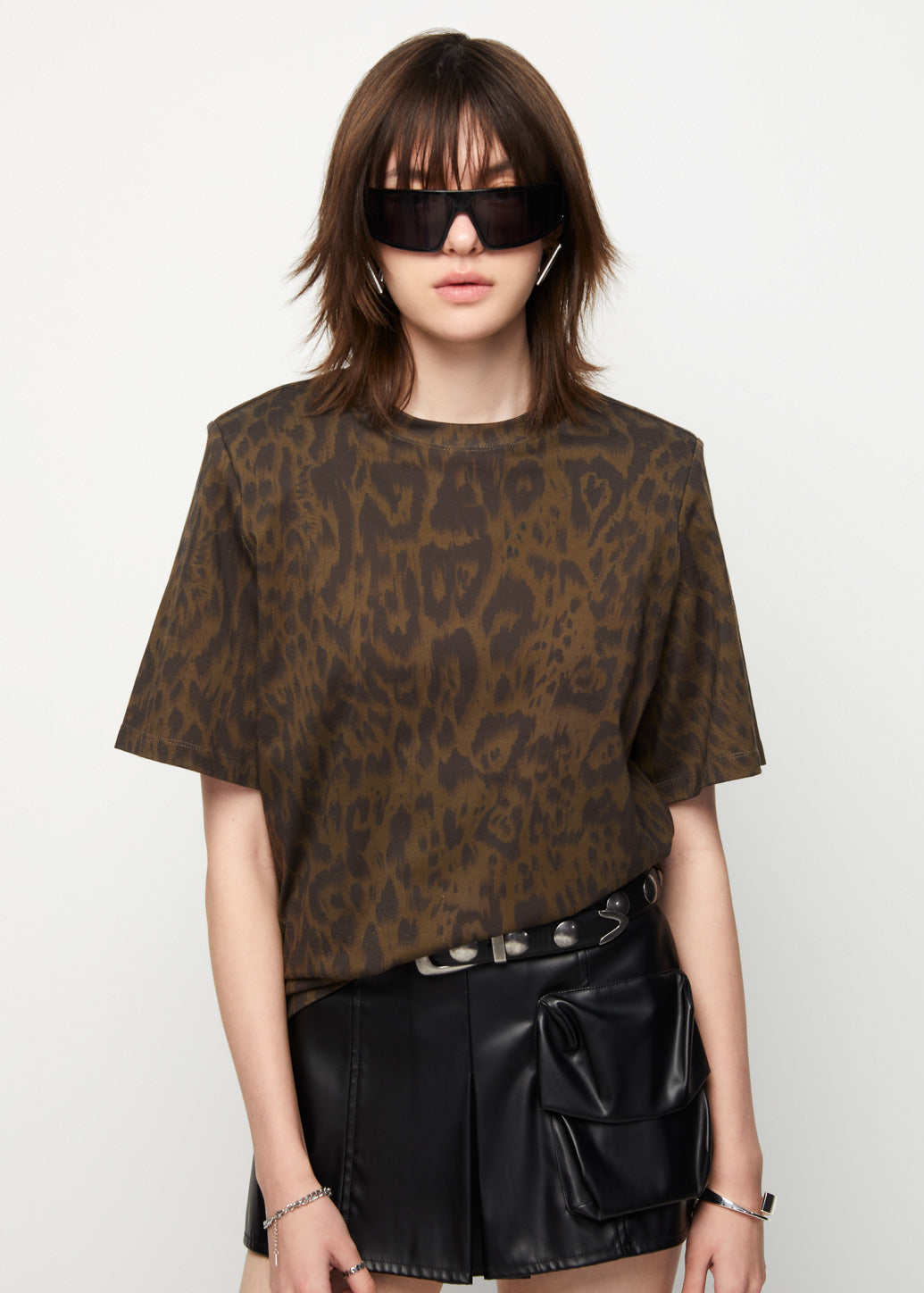 ANIMAL PRINT OVERSIZED FIT TEE