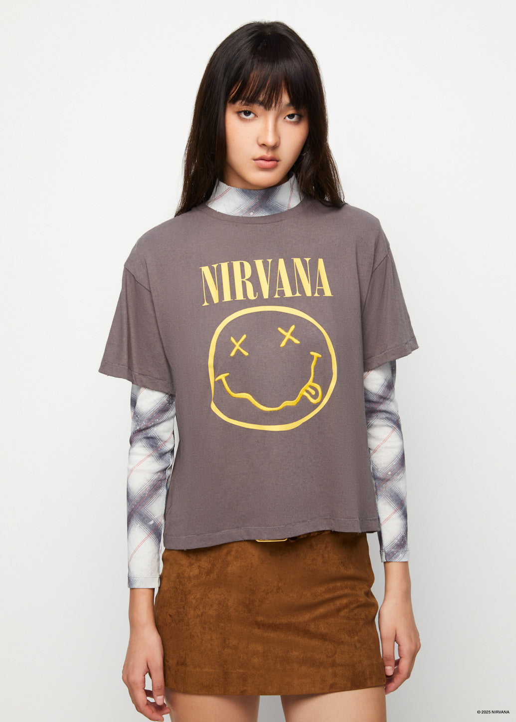 NIRVANA SMILEY FACE DESTROYED TEE