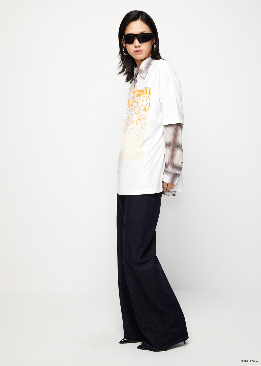 NIRVANA SMILEY FACE OVERSIZED TEE