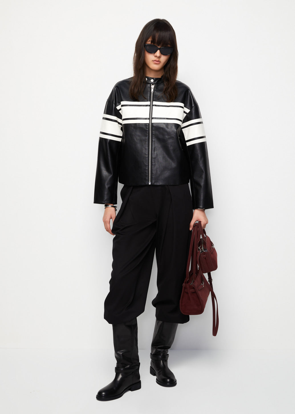 WIDE-LEG SLACK PANTS