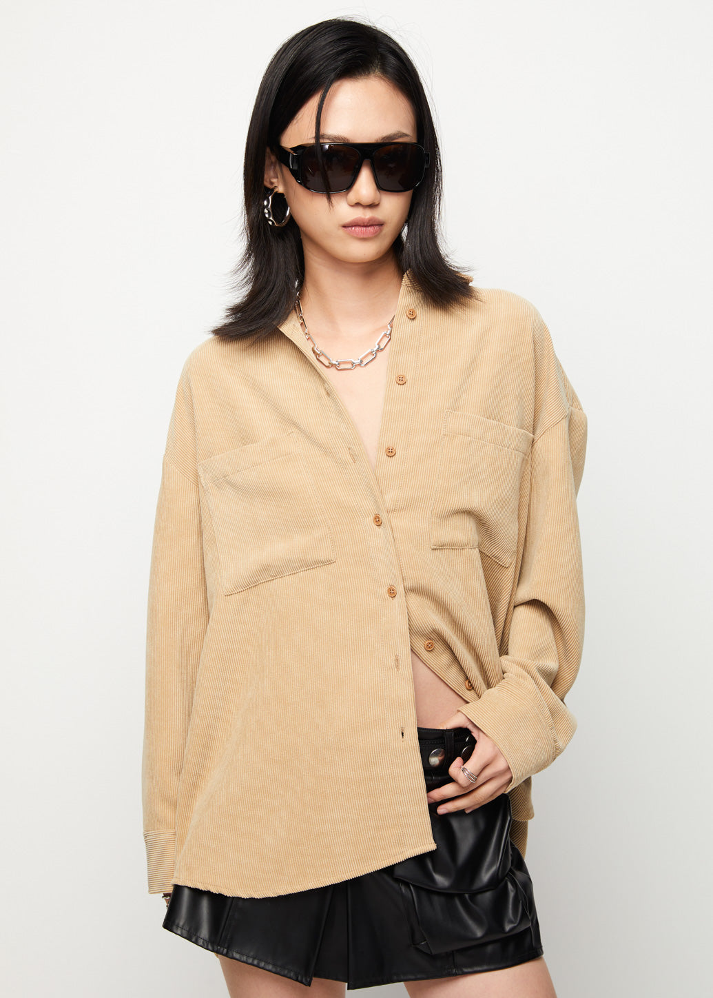 CORDUROY OVERSIZED SHIRT