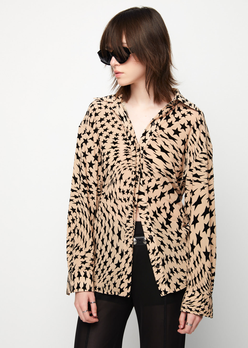 STAR PRINTED OVERSIZED SHIRT
