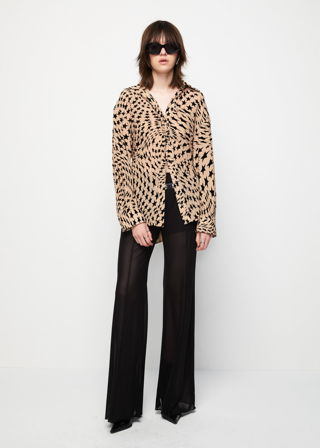STAR PRINTED OVERSIZED SHIRT