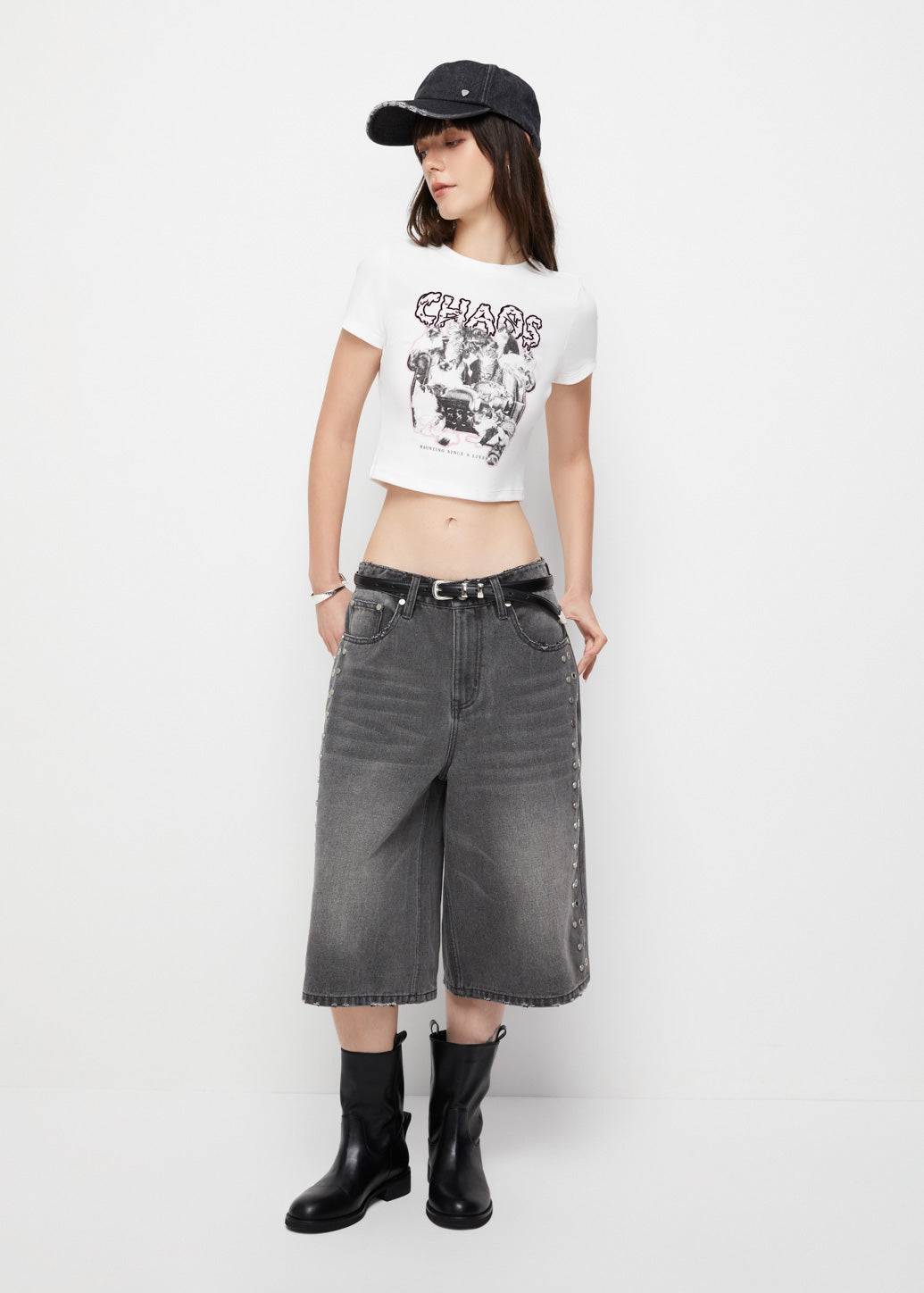 CAT CHAOS GRAPHIC BABY TEE