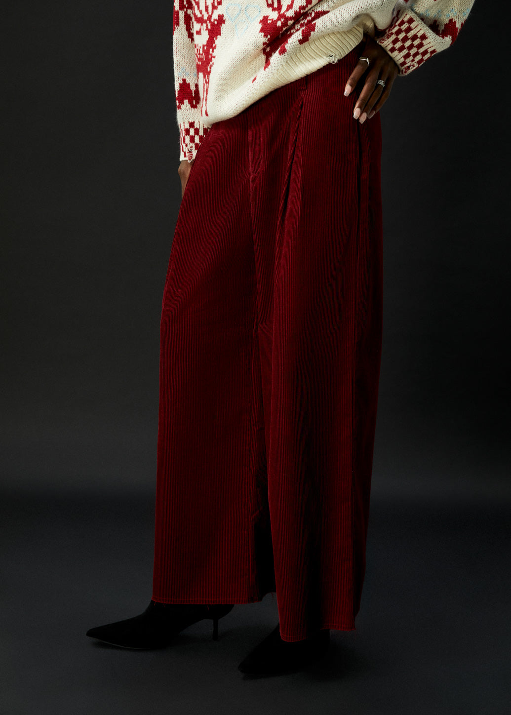 WIDE LEG CORDUROY PANTS