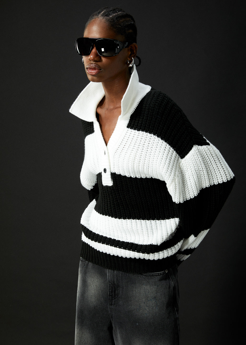 OVERSIZED STRIPE PULLOVER