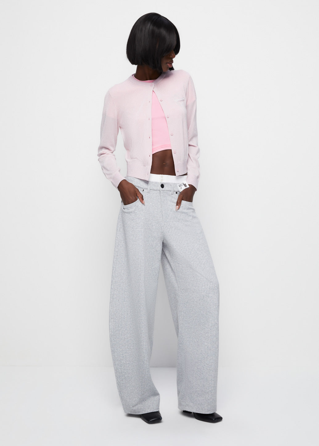 DOUBLE WAIST BARREL PANTS